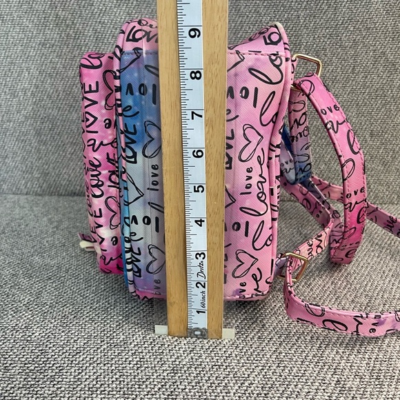 Under One Sky Pink Love Print Backpack - Picture 2 of 16